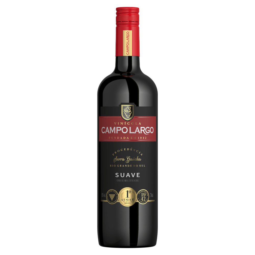 Vinho Bra Campo Largo Tinto Suave 750ml